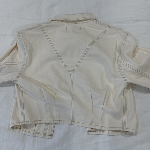 NWT Madewell Cropped Denim Button Down - Picture 5 of 5